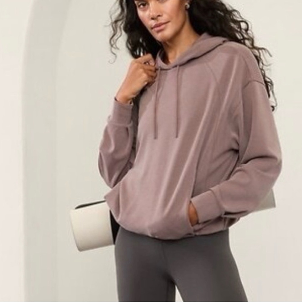 Athleta Seasoft Bubble Hem Hoodie Size M